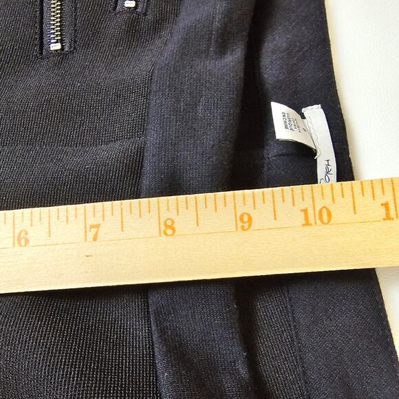 Halogen Women's Black Knit Flat Front Causal Everyday Norm Core Pants Office 6 - Picture 7 of 14